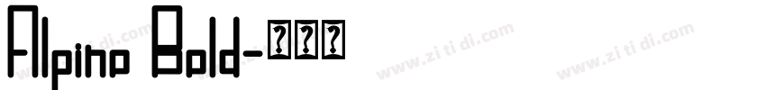 Alpino Bold字体转换